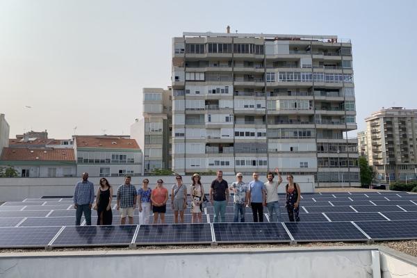 Sun4All project consortium with solar panels in Almada